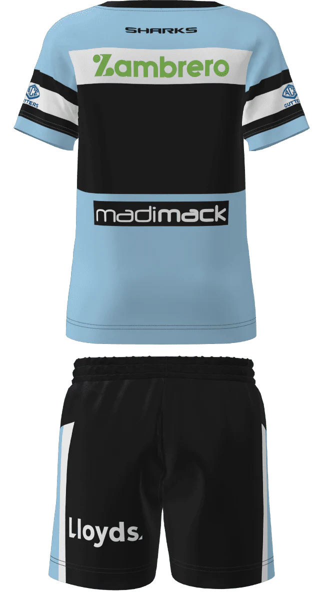 Cronulla Sharks NRL Toddler Home Jersey + Shorts - Image 2