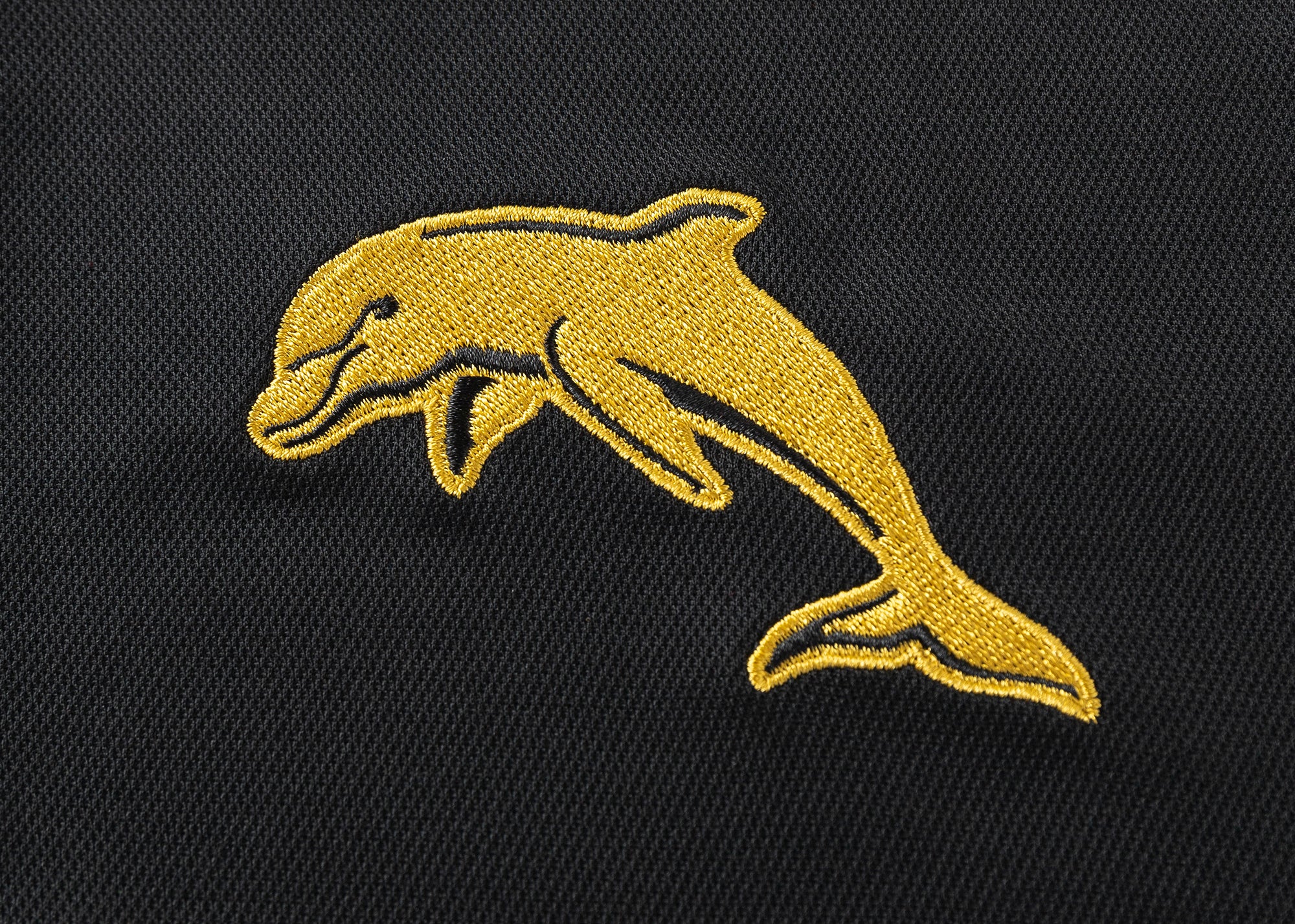 Dolphins 2025 NRL Ladies Black Players Polo Shirt - Image 4