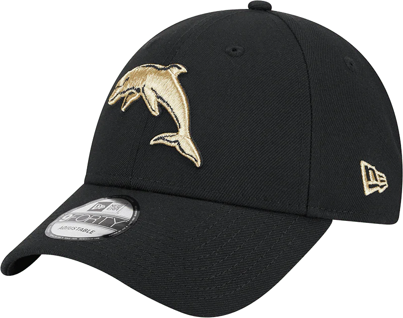 Dolphins 2026 NRL New Era Gold 9FORTY Snap Cap