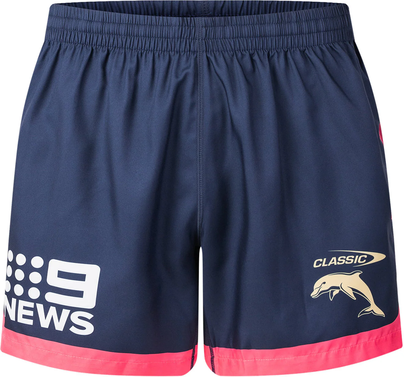 Dolphins 2026 NRL Mens Navy Gym Training Shorts