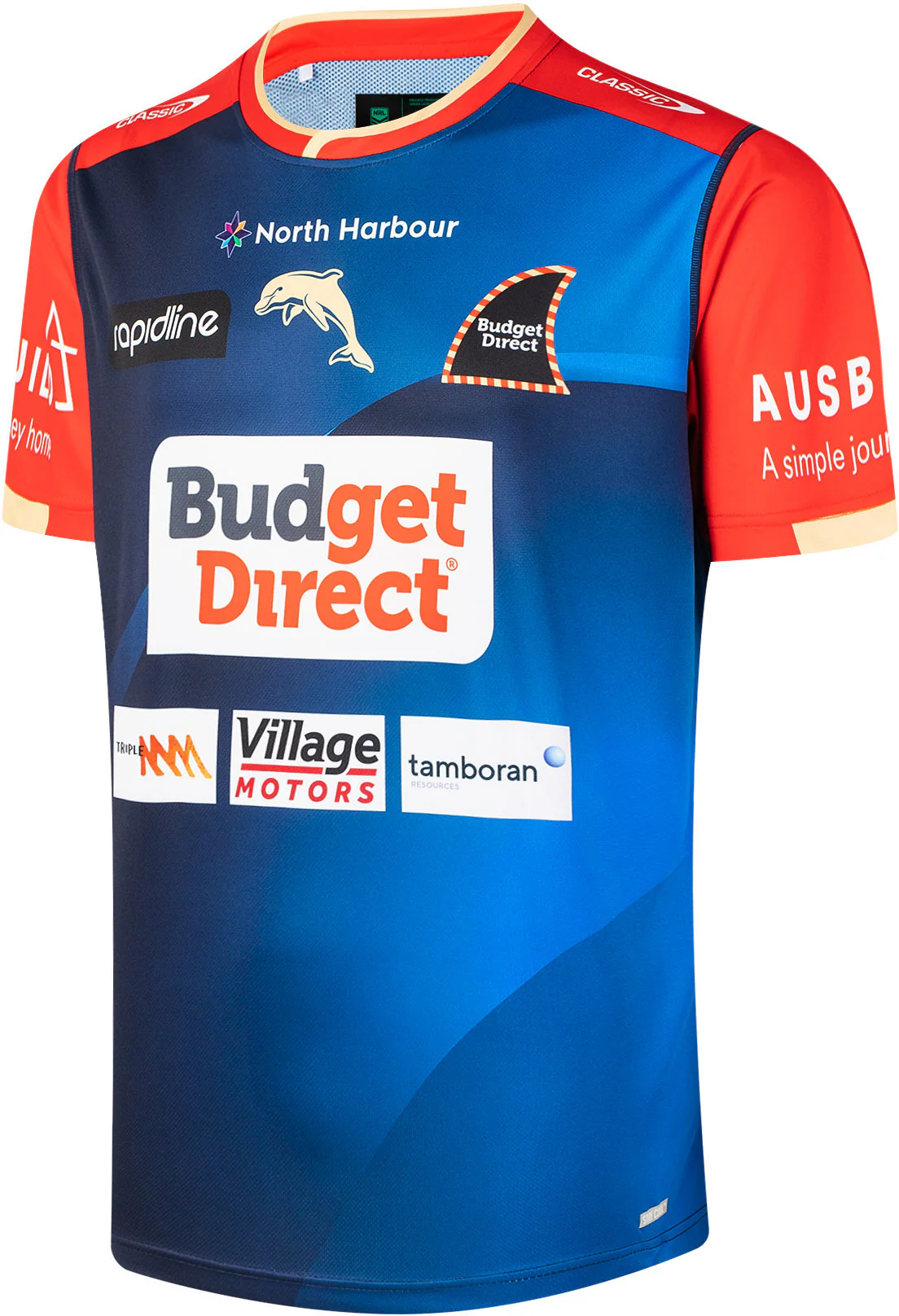 Dolphins 2026 NRL Mens Coaches Blue Training Shirt - Image 2
