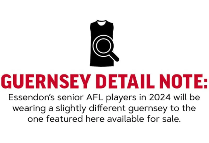 Essendon Bombers 2024 AFL Mens Home Long Sleeve Guernsey - Image 3