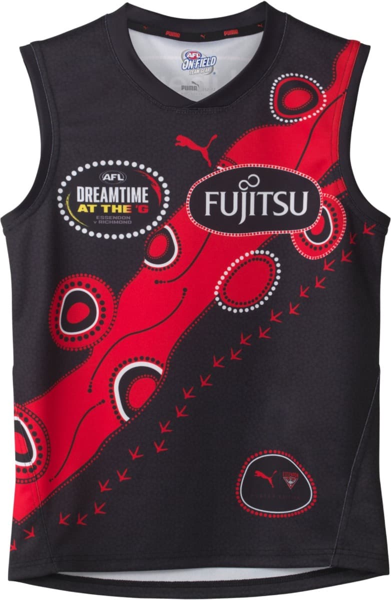 Essendon Bombers 2025 AFL Kids Dreamtime Guernsey