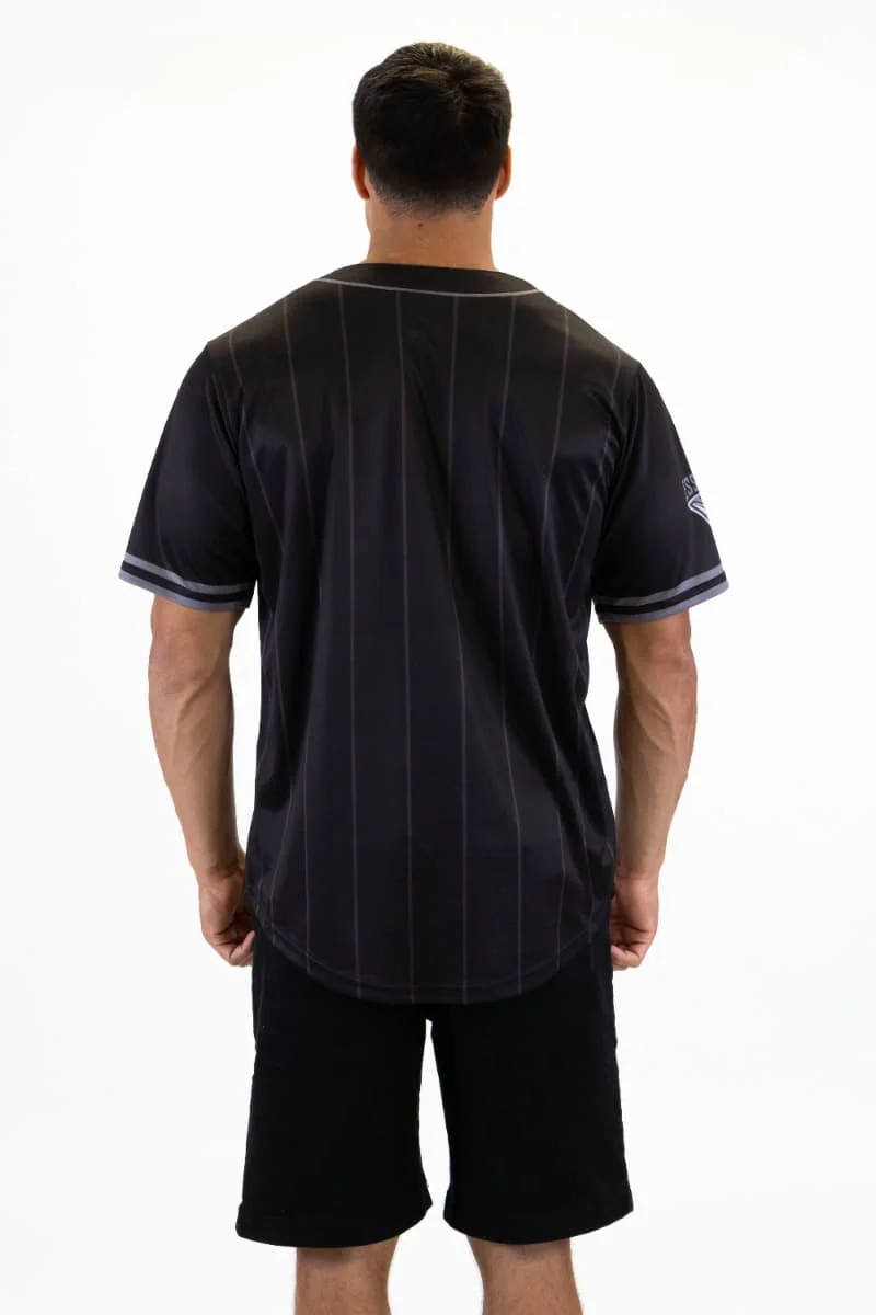 Essendon Bombers AFL Mens Blackout Baseball Shirt - Image 5
