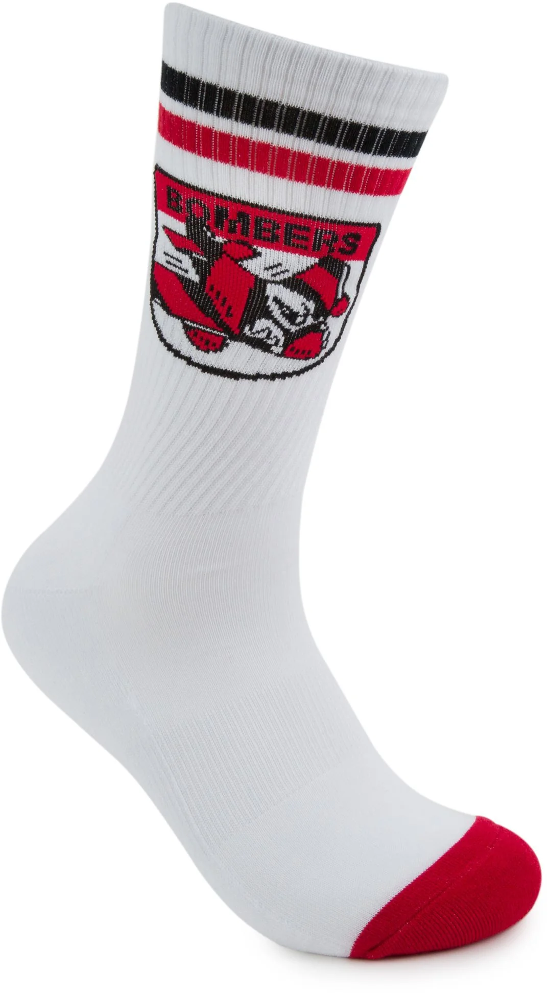 Essendon Bombers 2026 AFL Mens 8-13 Retro Sneaker Sock 2 Pack - Image 5