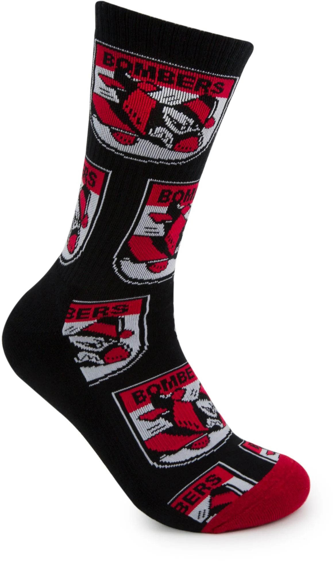 Essendon Bombers 2026 AFL Mens 8-13 Retro Sneaker Sock 2 Pack - Image 6
