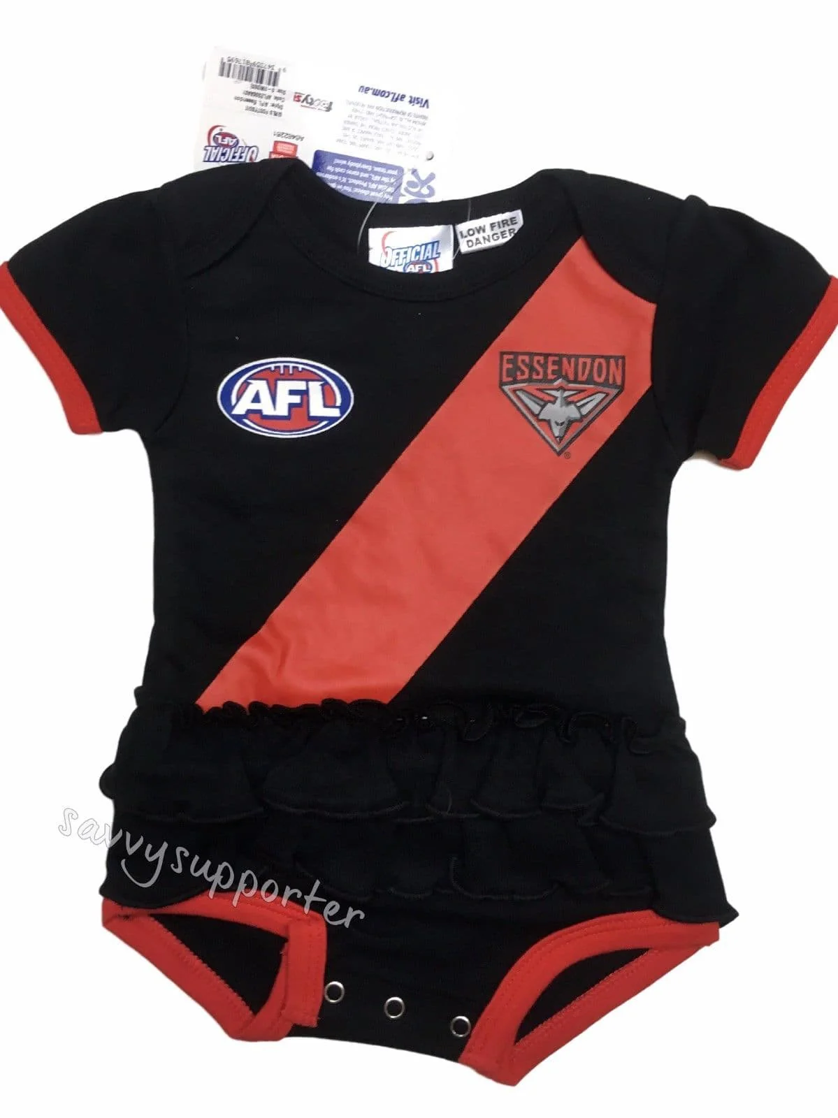Essendon Bombers AFL Baby Girls Footysuit - Image 8