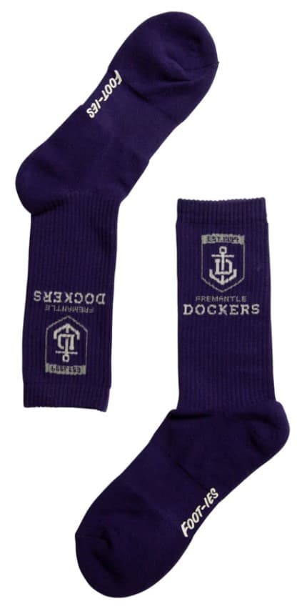 Fremantle Dockers AFL Adults Sports Crew 2 Pack Socks - Image 3