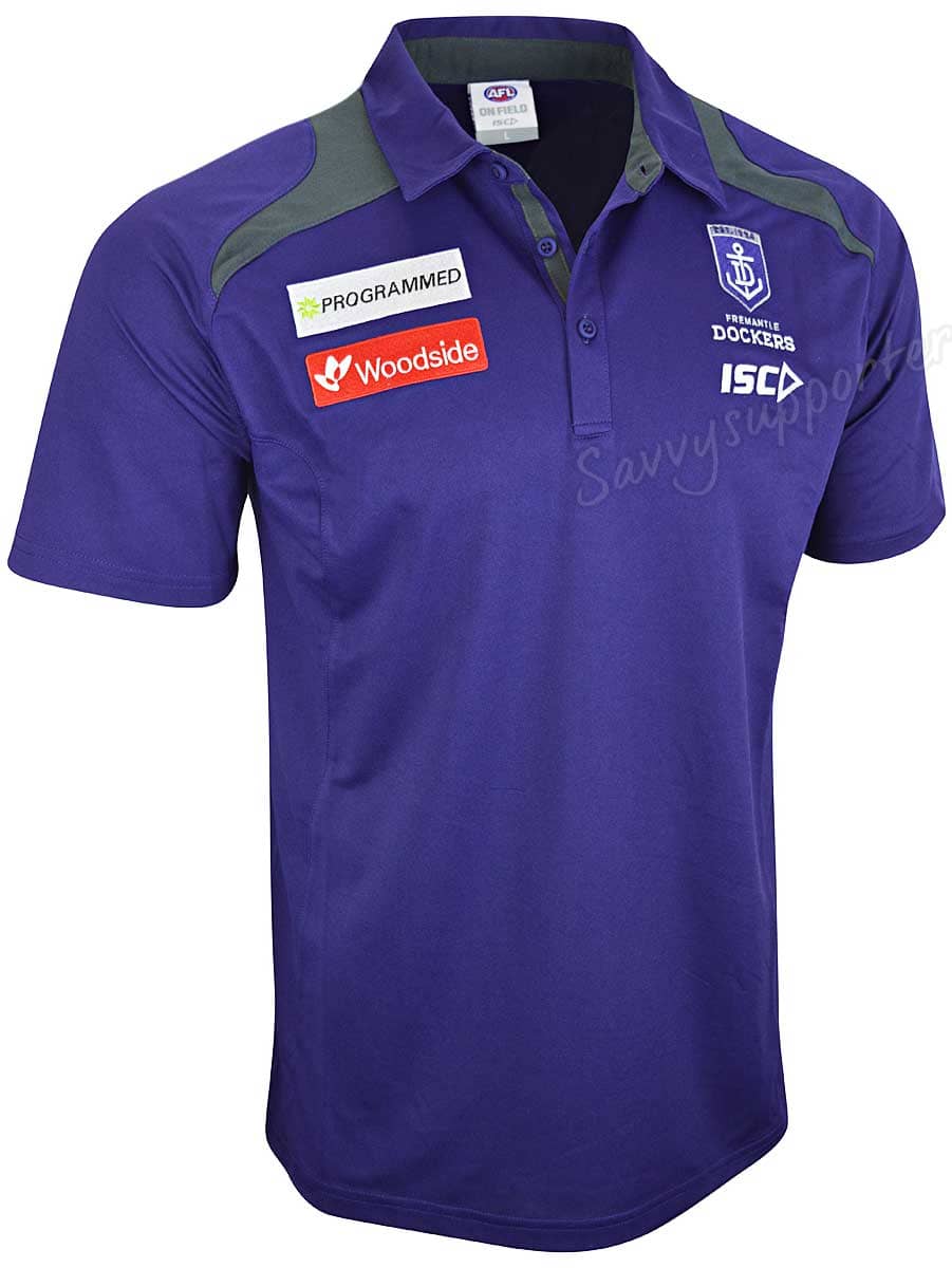 Fremantle Dockers AFL Mens Media Polo Shirt - Image 2