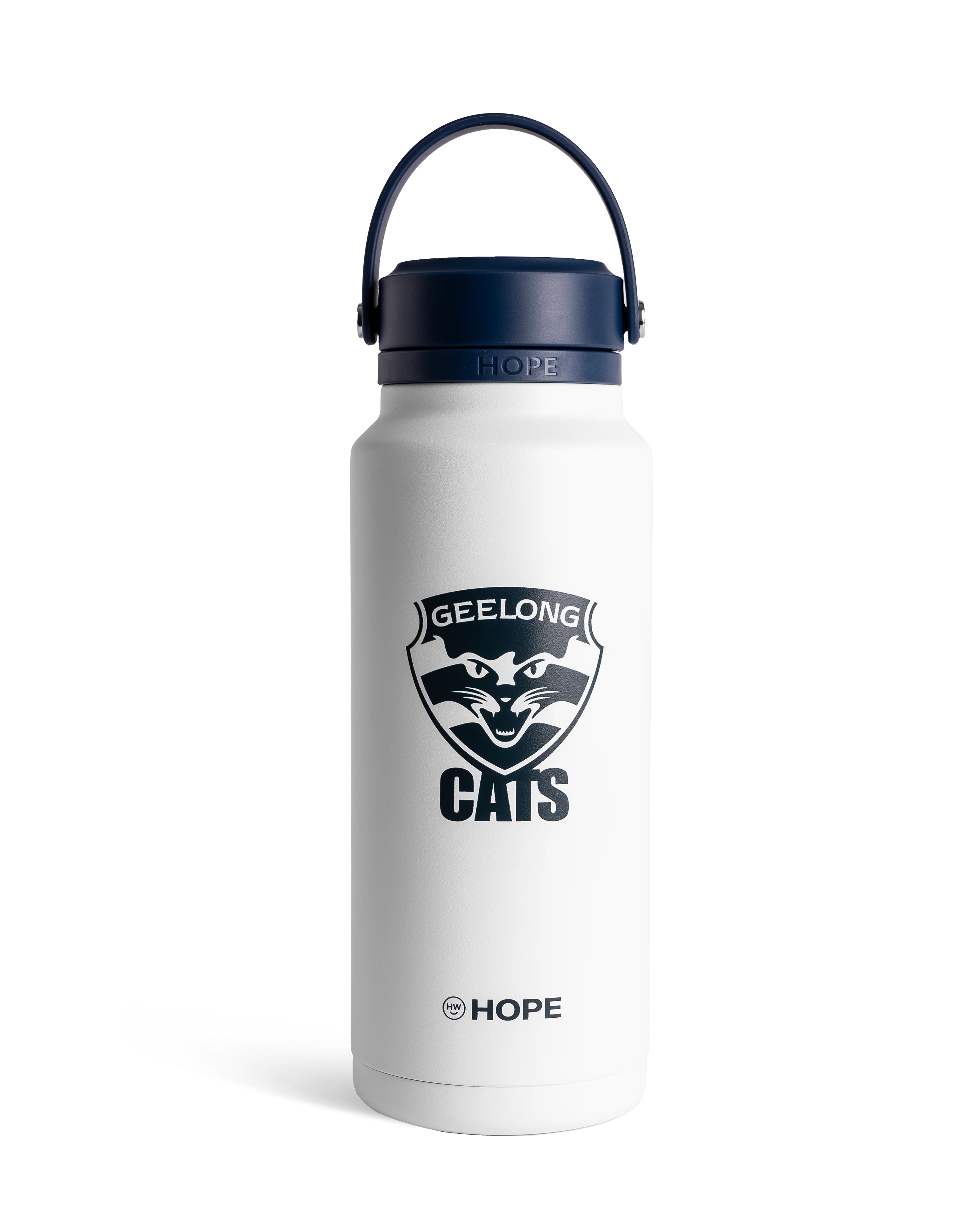 Geelong Cats 2026 AFL White 1 Litre Insulated Stainless Steel Drink Bottle - Image 2