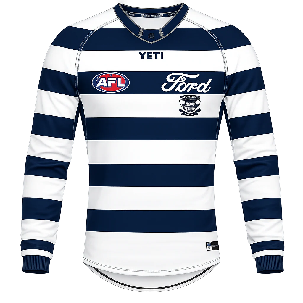 Geelong Cats 2026 AFL Mens Long Sleeve Home Guernsey