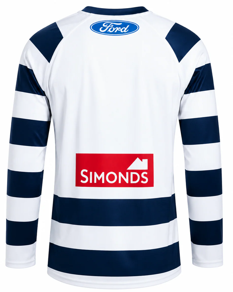 Geelong Cats 2026 AFL Mens Long Sleeve Home Guernsey - Image 3