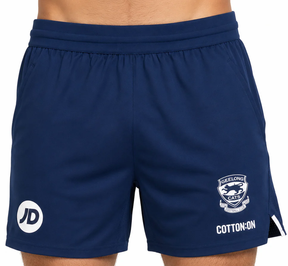 Geelong Cats 2026 AFL Mens Training Gym Shorts - Image 2