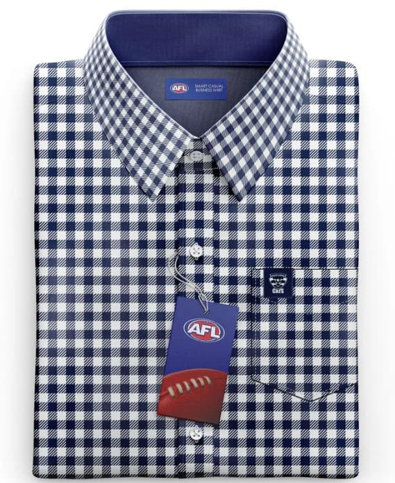 Geelong Cats AFL Mens Dawson Business Shirt - Image 2