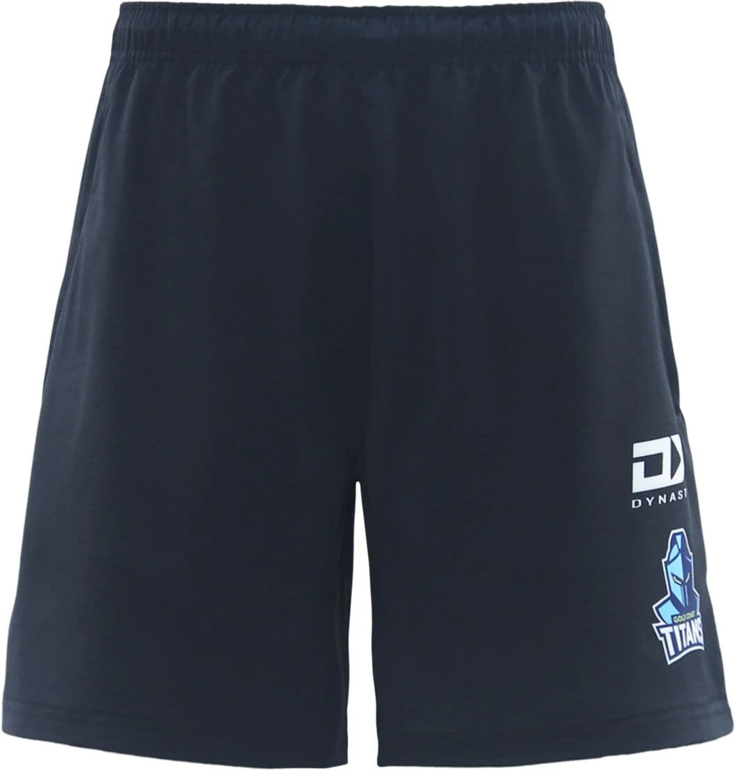 Gold Coast Titans 2025 NRL Mens Black Training Shorts - Image 3