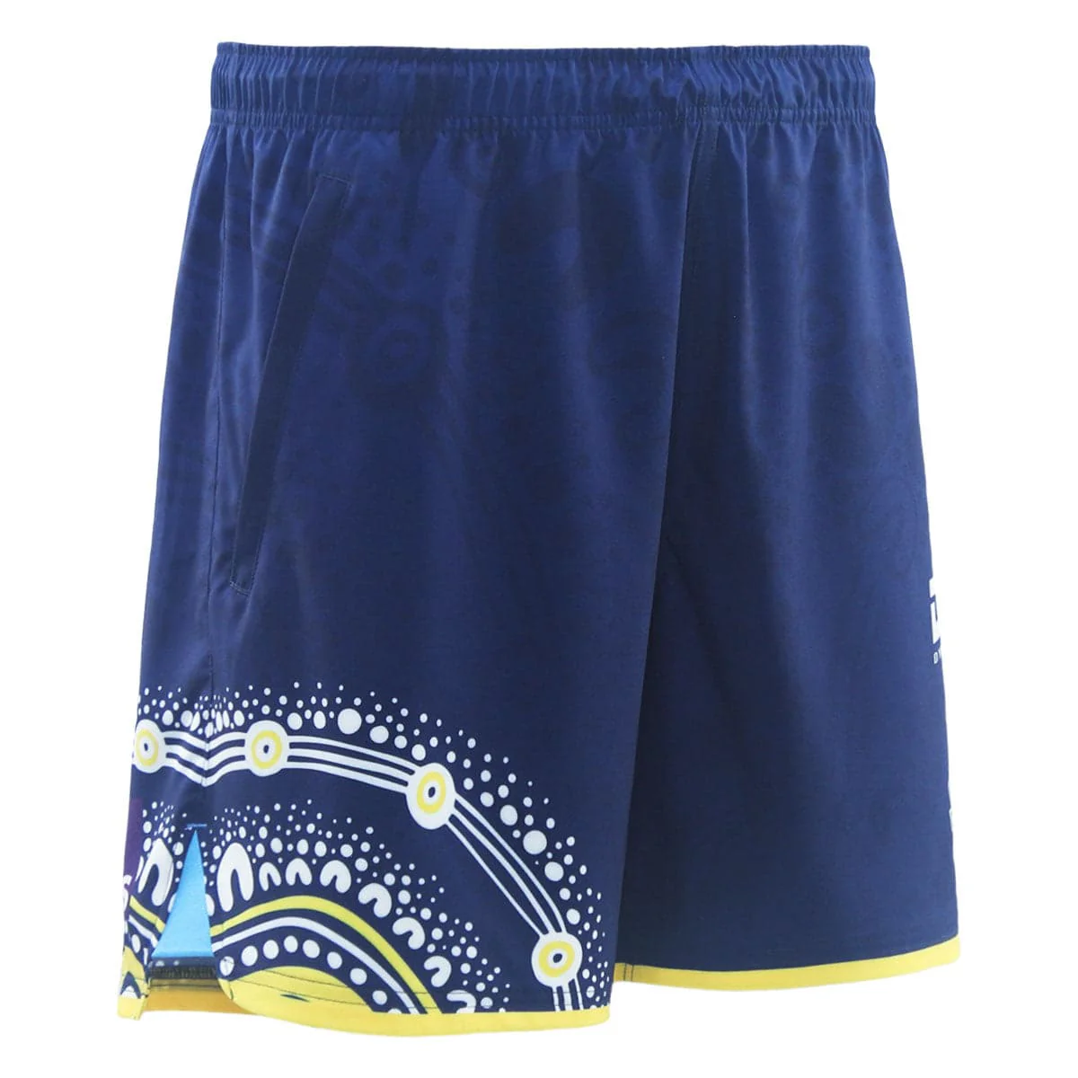 Gold Coast Titans 2025 NRL Mens Indigenous Gym Shorts - Image 4