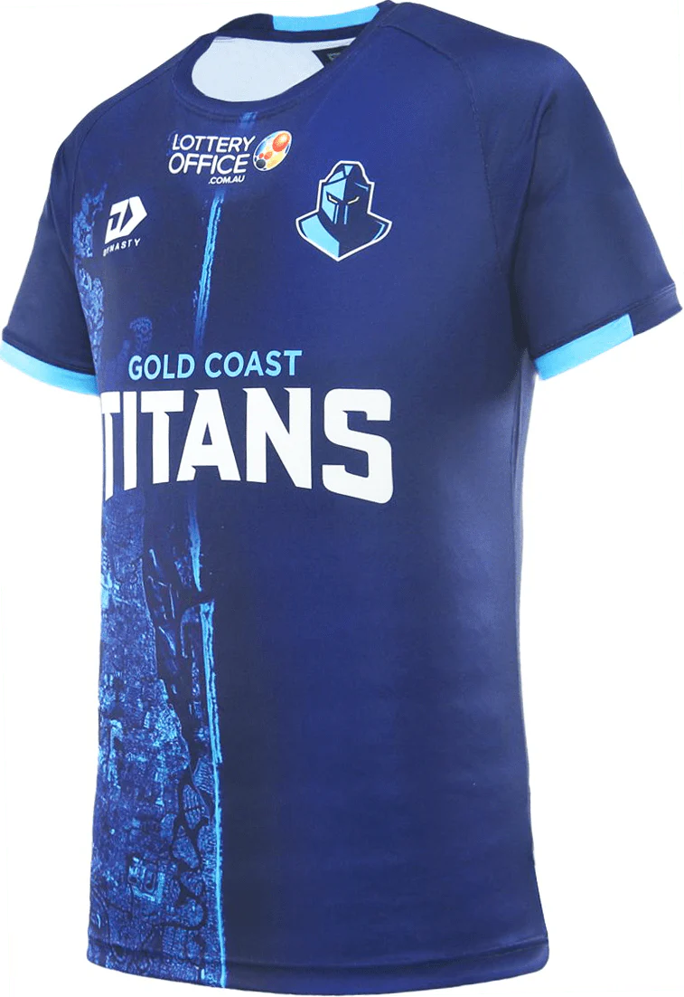Gold Coast Titans 2025 NRL Mens Warm Up Shirt