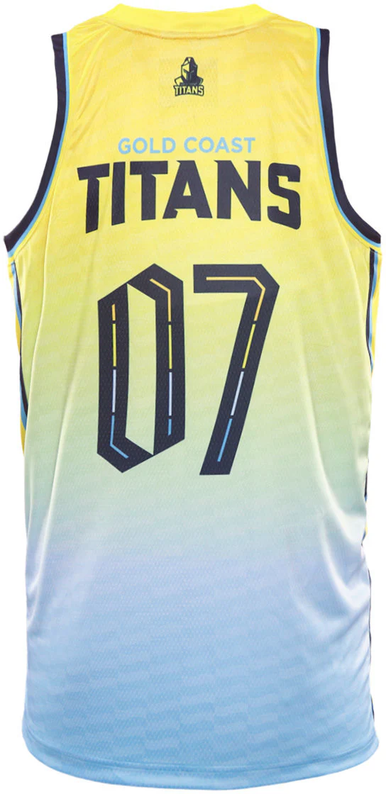 Gold Coast Titans 2026 NRL Mens Dynasty Basketball Singlet - Image 4
