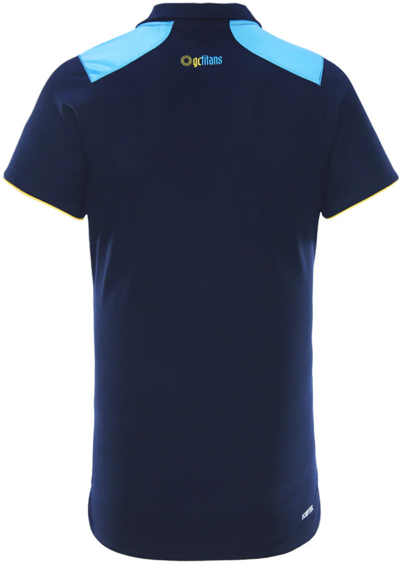 Gold Coast Titans 2026 NRL Mens Navy Media Polo Shirt - Image 4