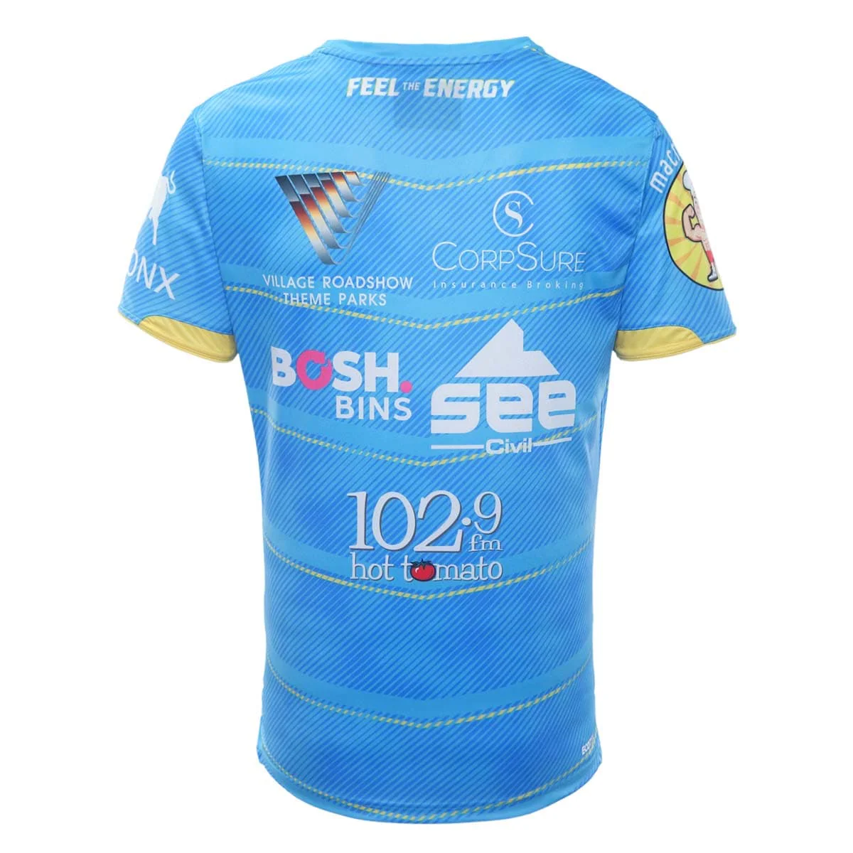 Gold Coast Titans NRL Mens Cyan Training Shirt - Image 2