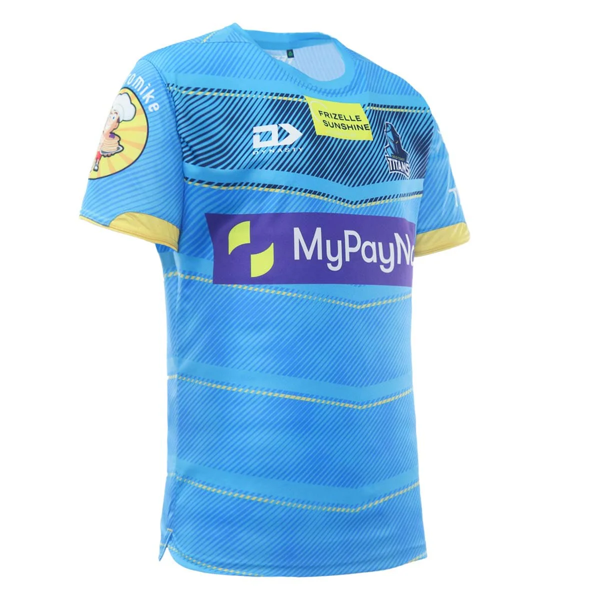 Gold Coast Titans NRL Mens Cyan Training Shirt - Image 4