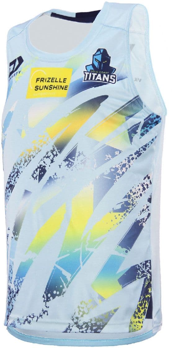 Gold Coast Titans NRL Mens Light Training Singlet - Image 3