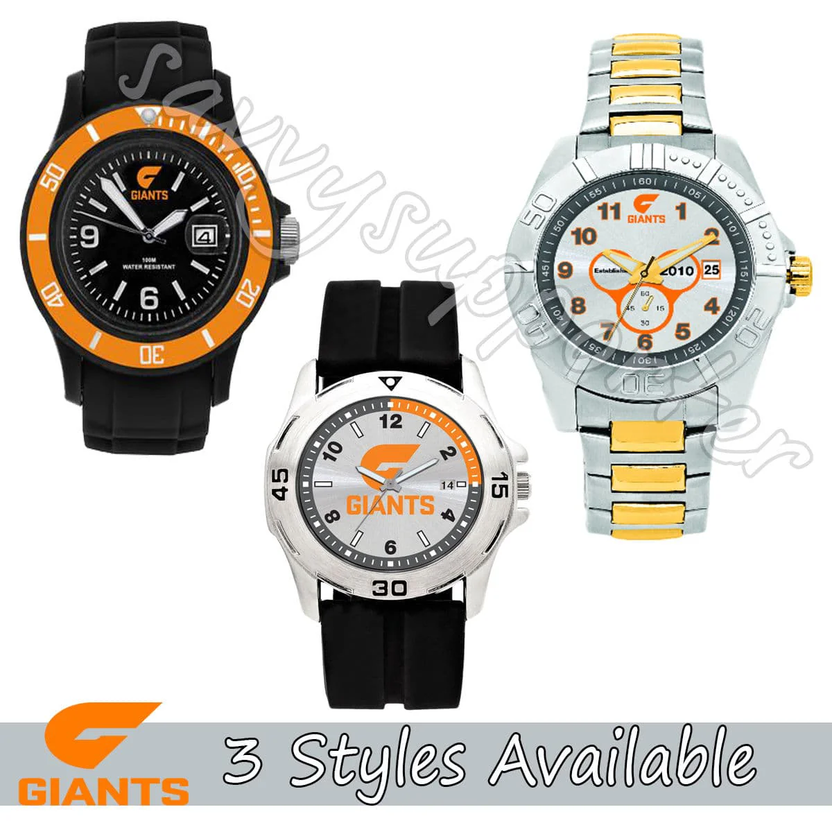 GWS Giants AFL Adults Watch - Various Styles Available