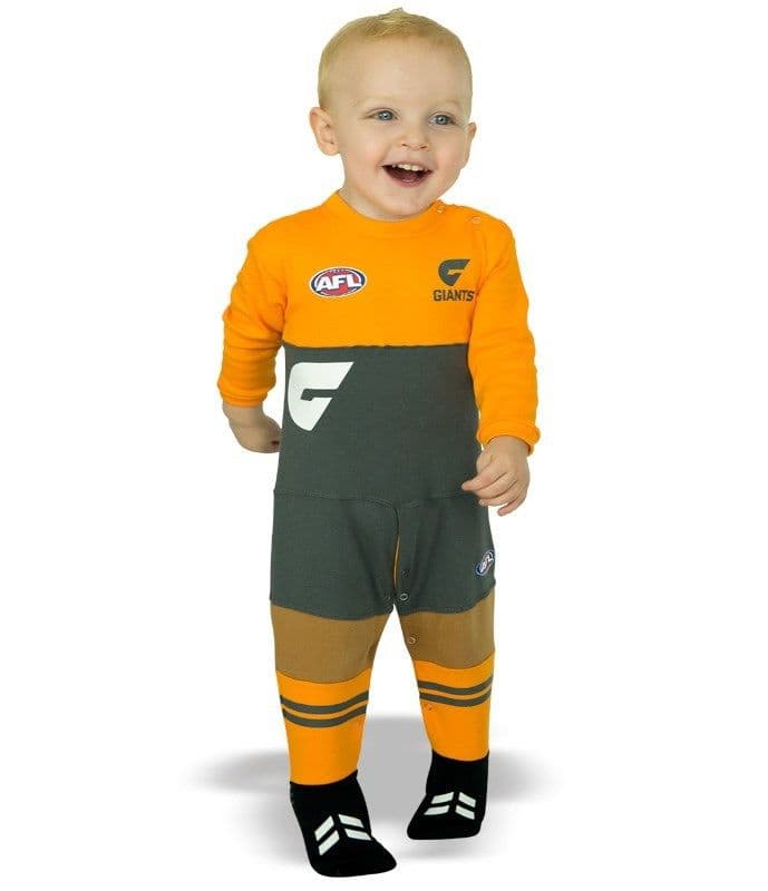 GWS Giants AFL Infant Toddler Onesie Footysuit - Image 9