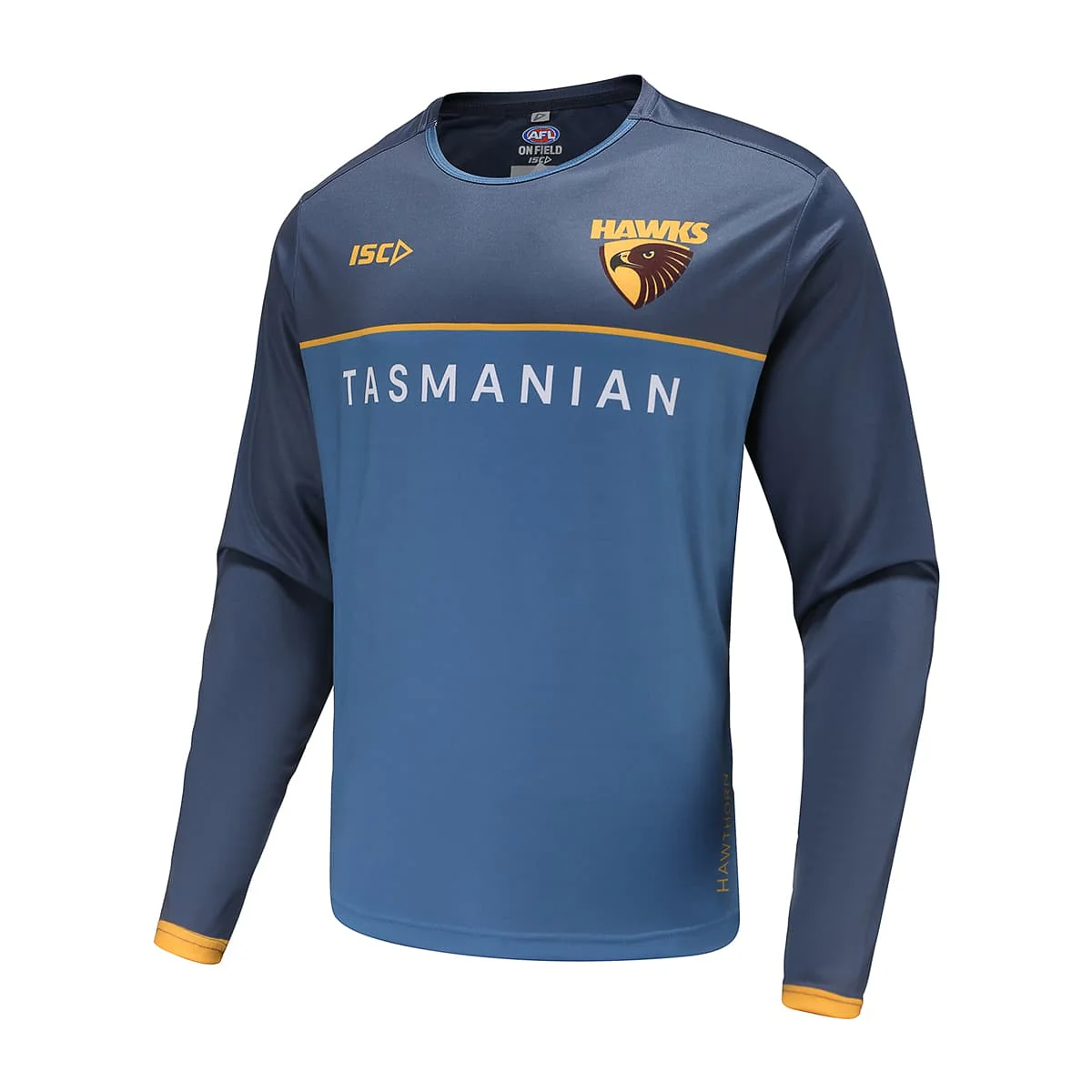 Hawthorn Hawks 2023 AFL Mens Long Sleeve Training Shirt - Image 2