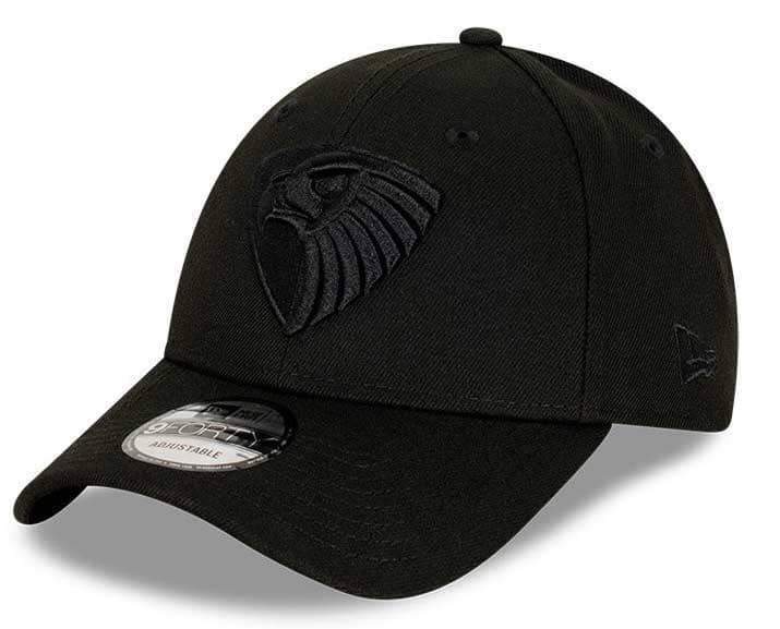 Hawthorn Hawks 2026 AFL Black on Black New Era Cap