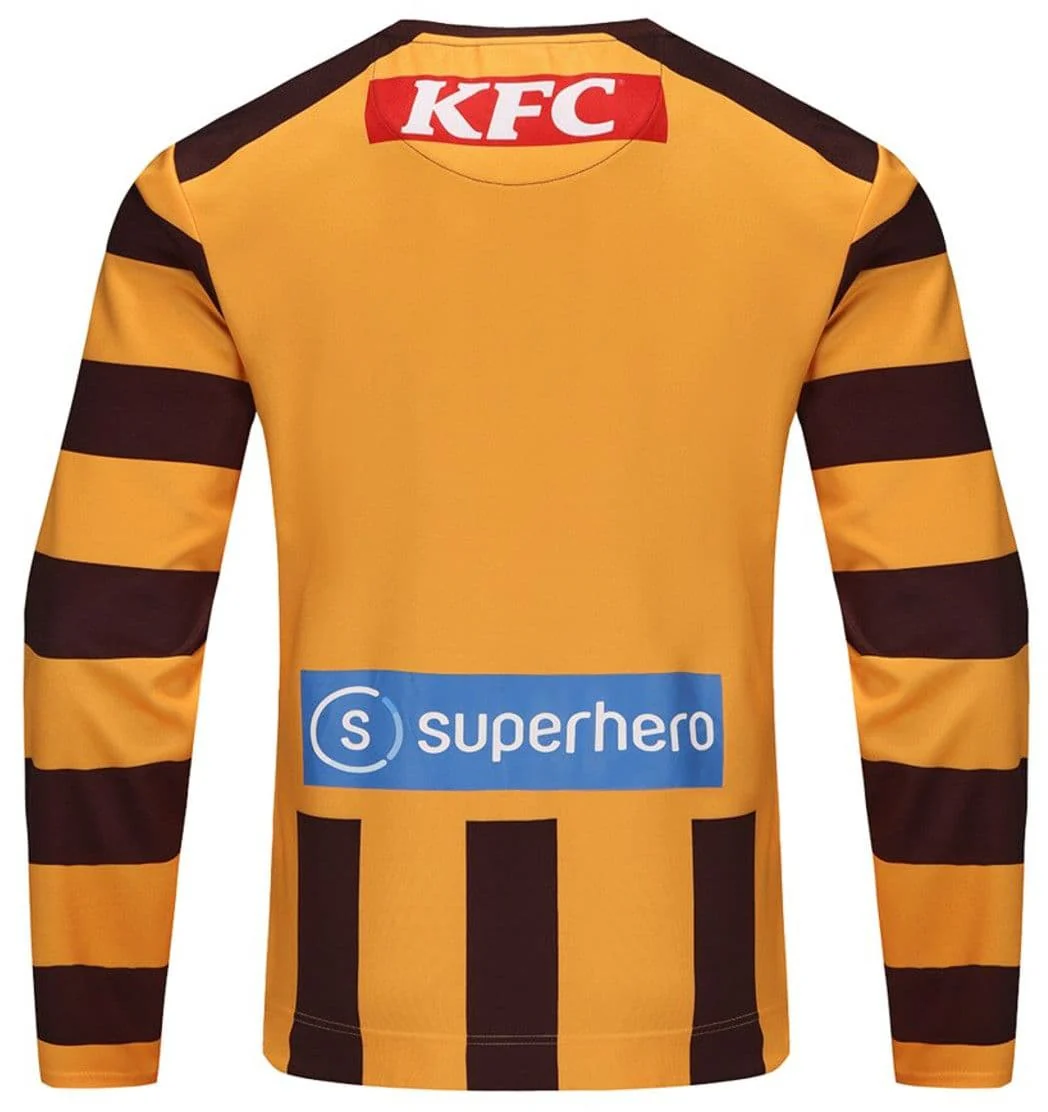 Hawthorn Hawks 2025 AFL Mens Long Sleeve Home Guernsey - Image 3