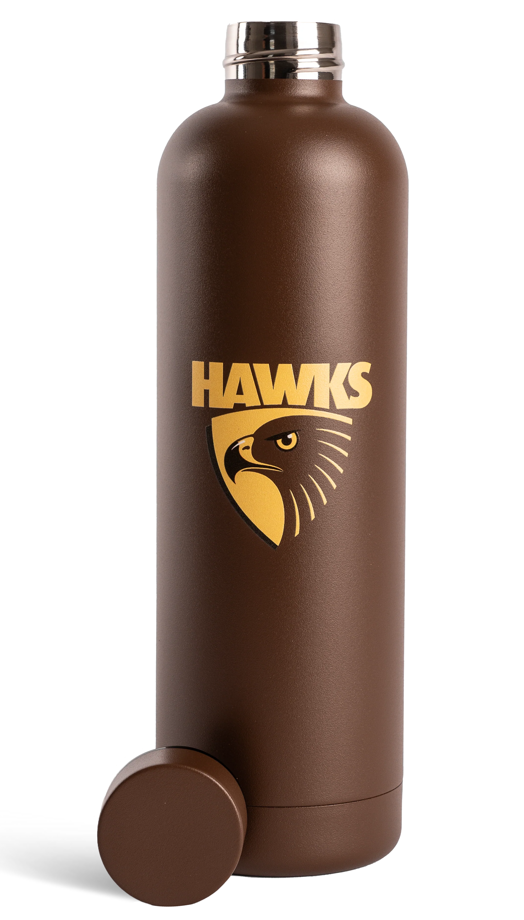 Hawthorn Hawks 2026 AFL Brown Insulated 750ml Stainless Steel Drink Bottle
