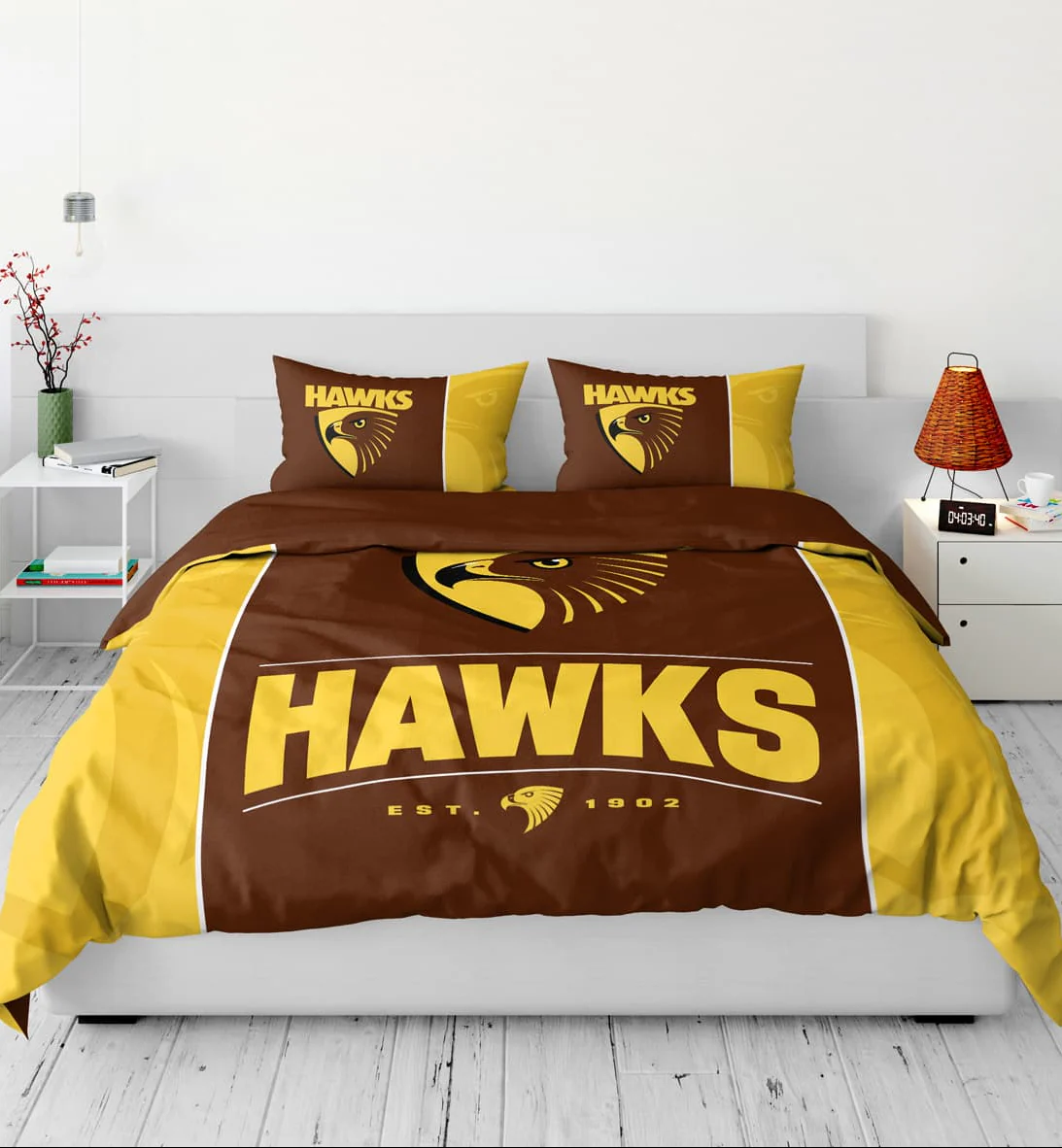 Hawthorn Hawks AFL King Quilt Cover Set