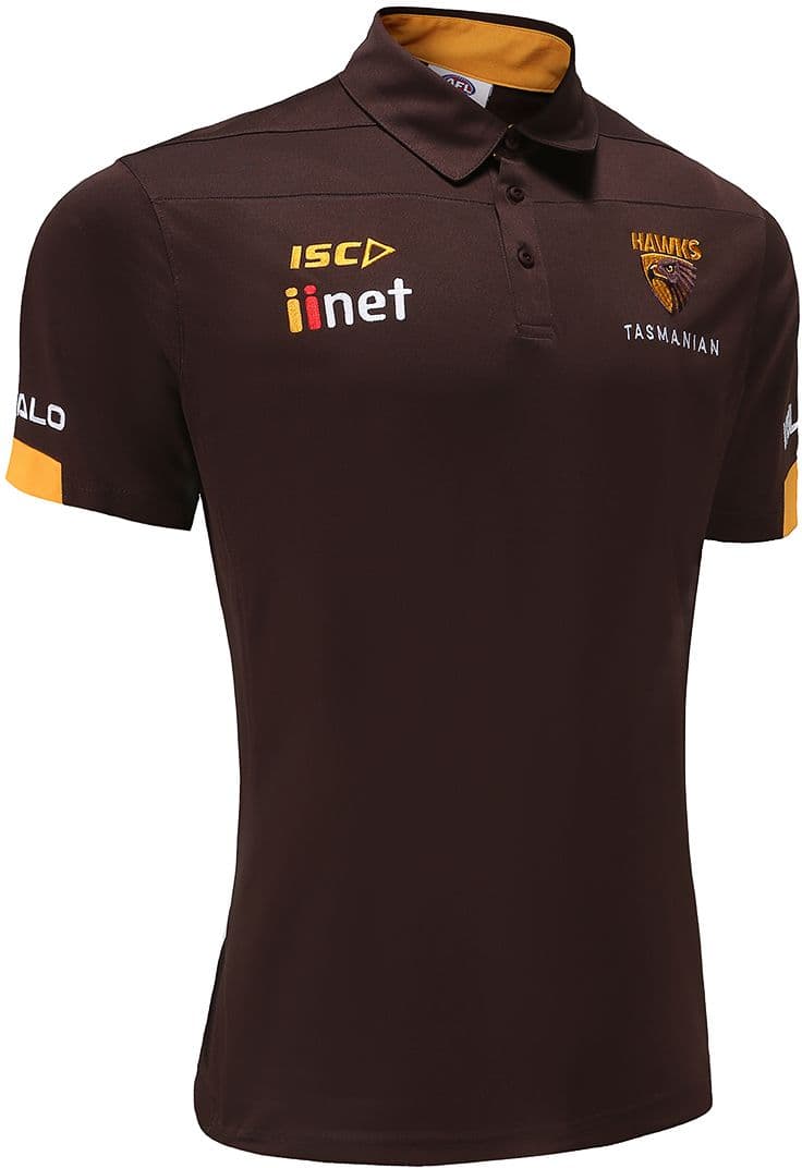 Hawthorn Hawks AFL Mens Polo Shirt - Image 6