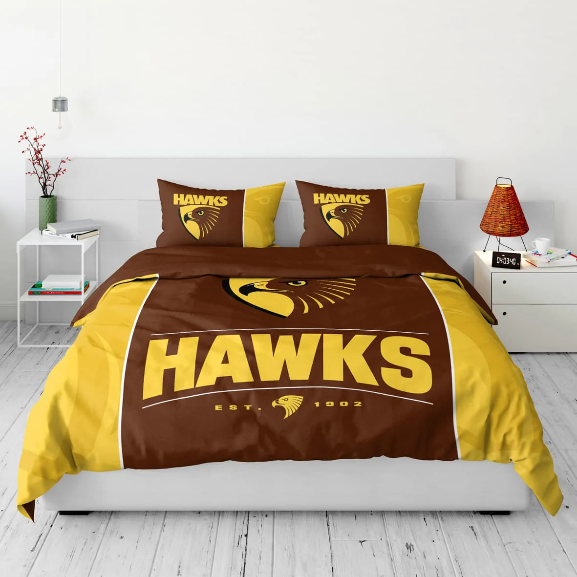 Hawthorn Hawks AFL Queen Quilt Cover Set