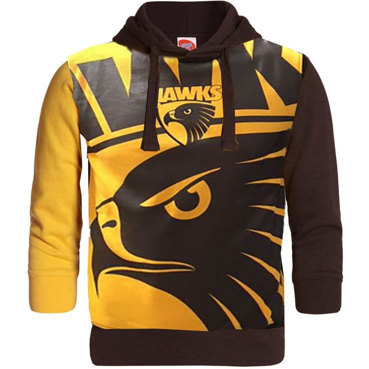 Hawthorn Hawks Mens Pullover Hood - Image 6