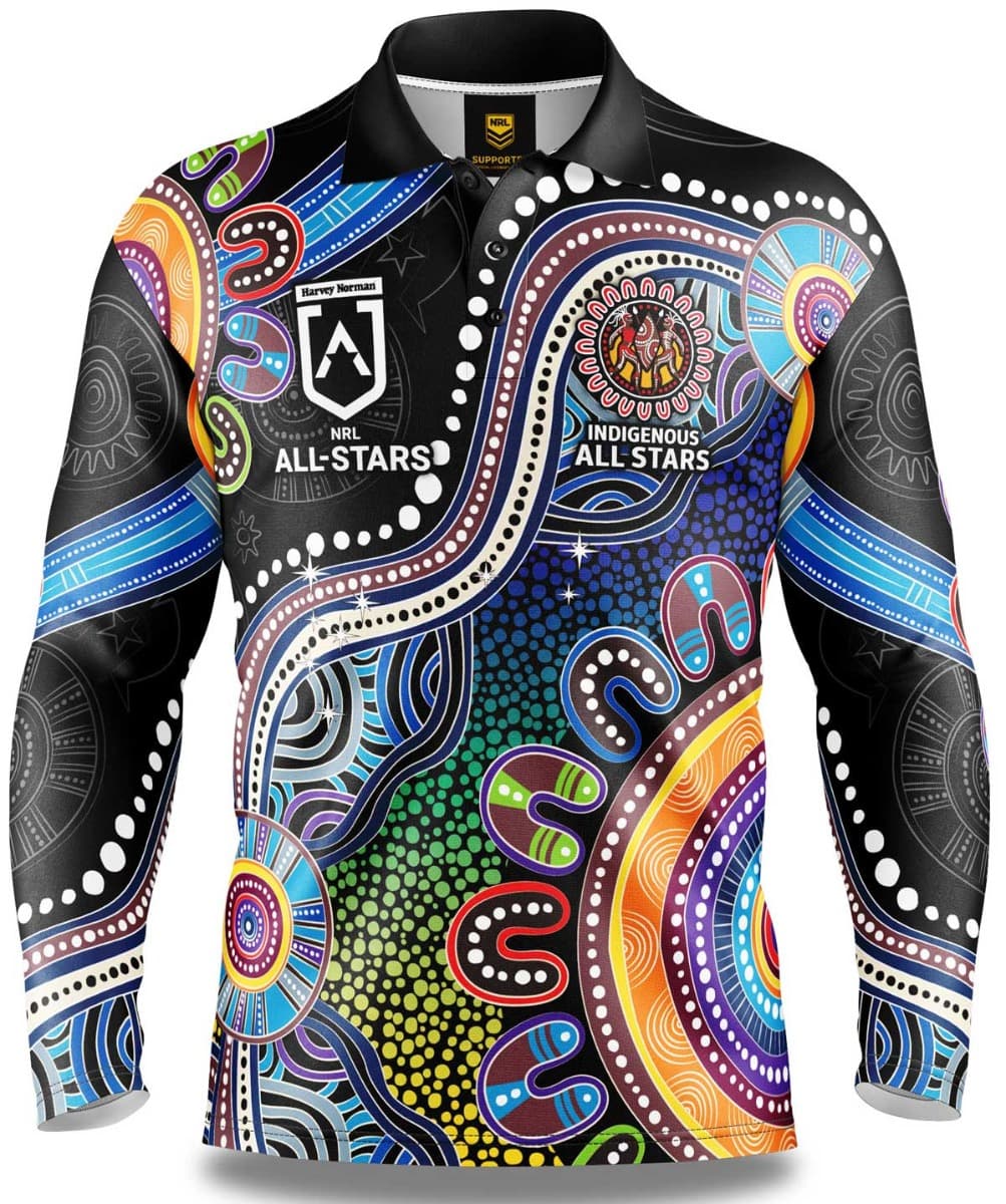 Indigenous All Stars NRL Mens 'Heritage' Fishing Shirt