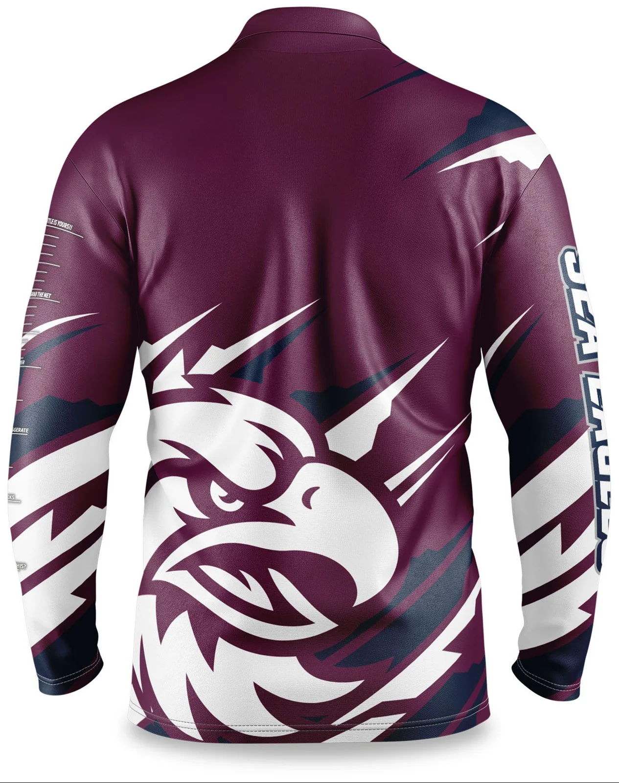 Manly Sea Eagles NRL Kids Ignition Fishing Shirt - Image 3