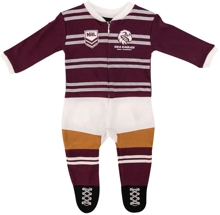 Manly Sea Eagles NRL Toddler Zip Footysuit *new logo*