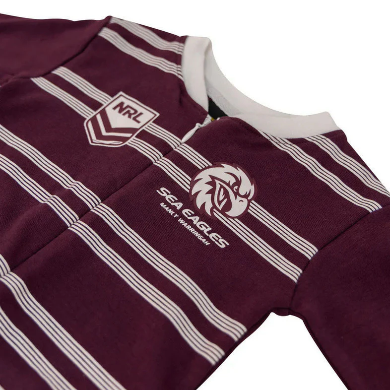 Manly Sea Eagles NRL Toddler Zip Footysuit *new logo* - Image 2