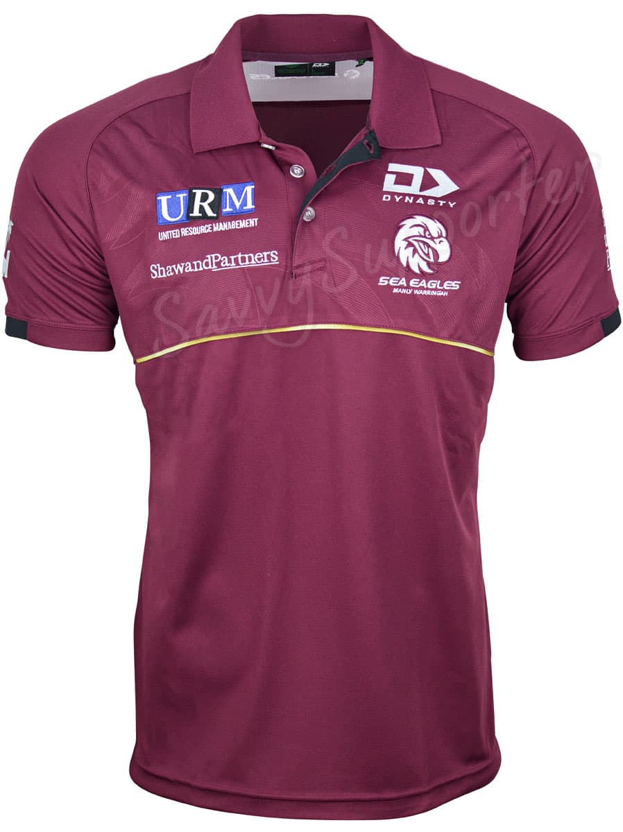 Manly Sea Eagles 2025 NRL Mens Alternate Media Polo Shirt - Image 2