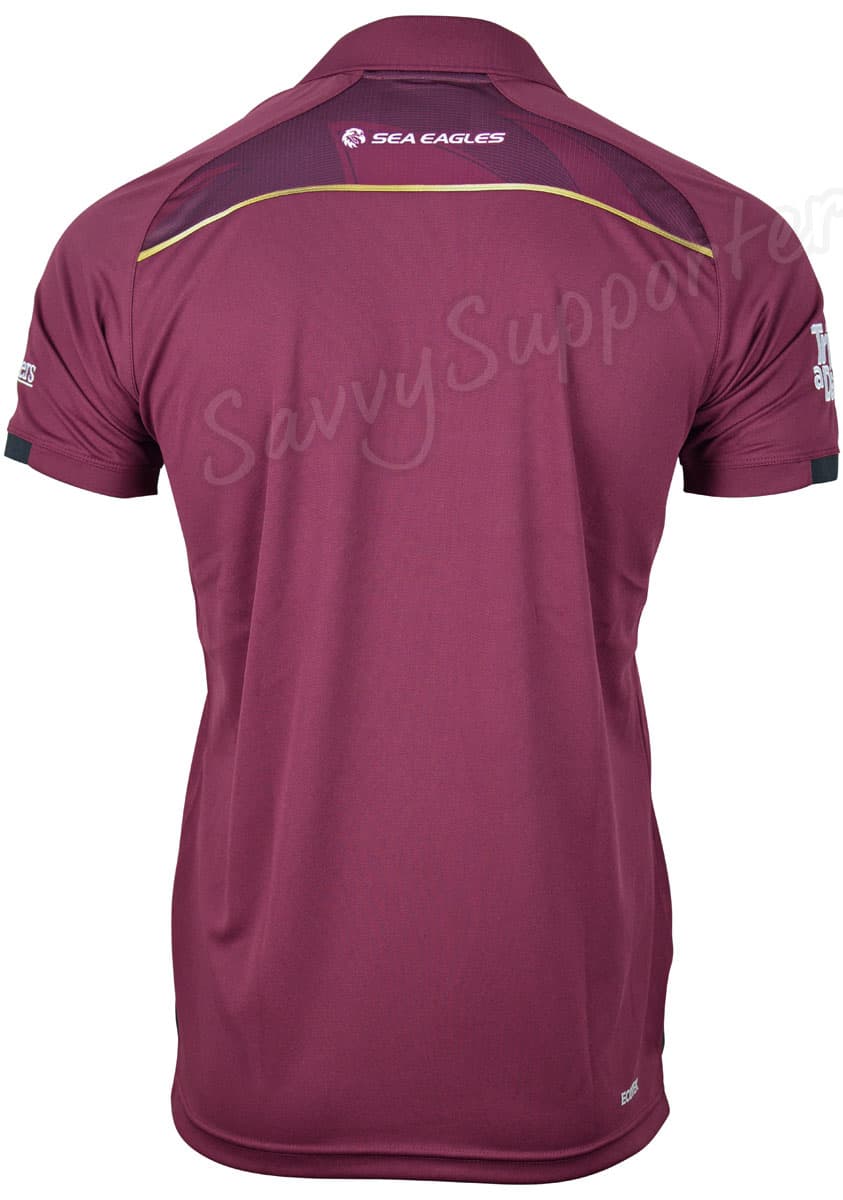 Manly Sea Eagles 2025 NRL Mens Alternate Media Polo Shirt - Image 3