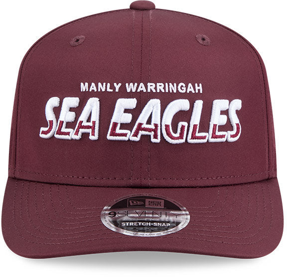 Manly Sea Eagles 2026 NRL 9SEVENTY New Era Split Script Cap - Image 3