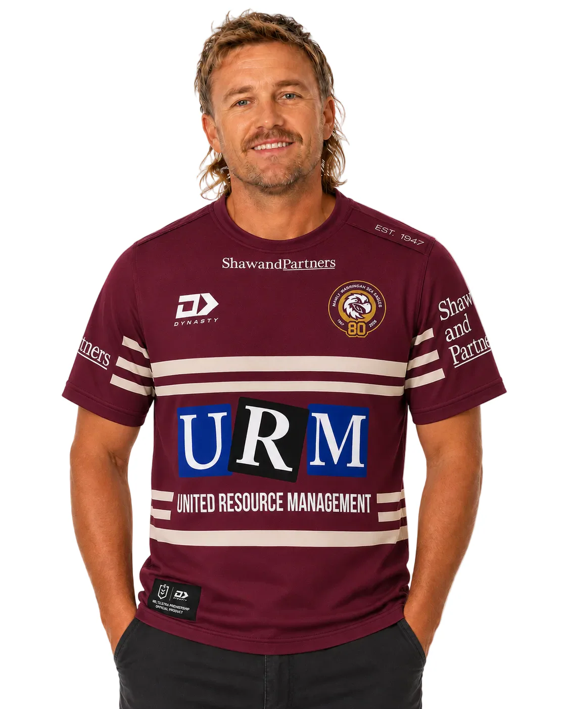 Manly Sea Eagles 2026 NRL Mens Maroon Training Shirt - Image 2