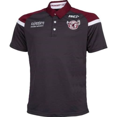 Manly Sea Eagles Mens Carbon Media Polo Shirt - Image 5