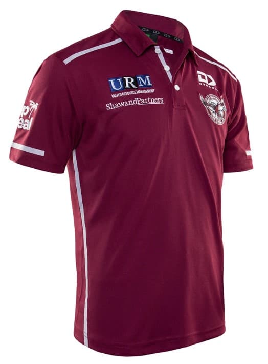 Manly Sea Eagles Mens NRL Media Polo Shirt - Image 2
