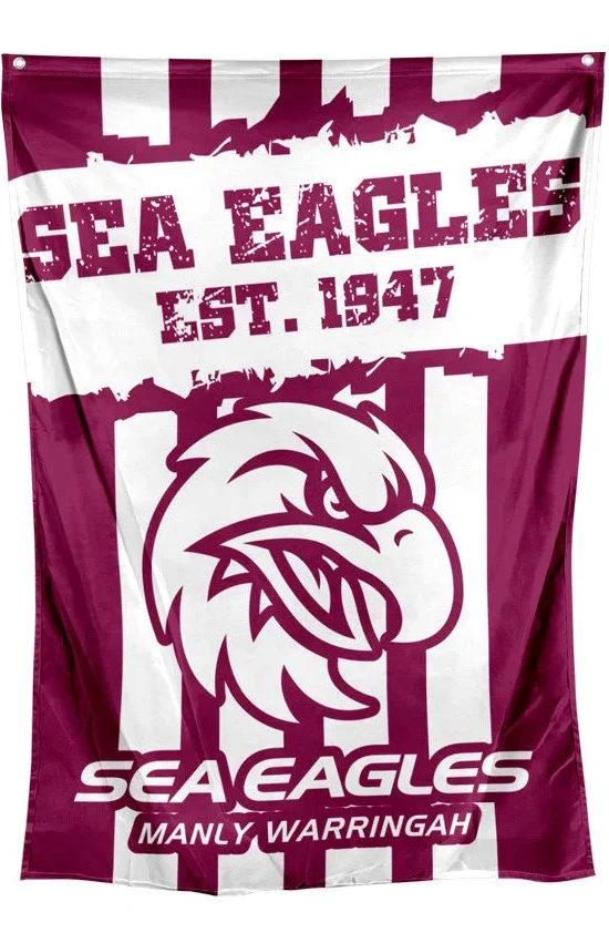Manly Sea Eagles NRL Cape Flag 150cm x 90cm