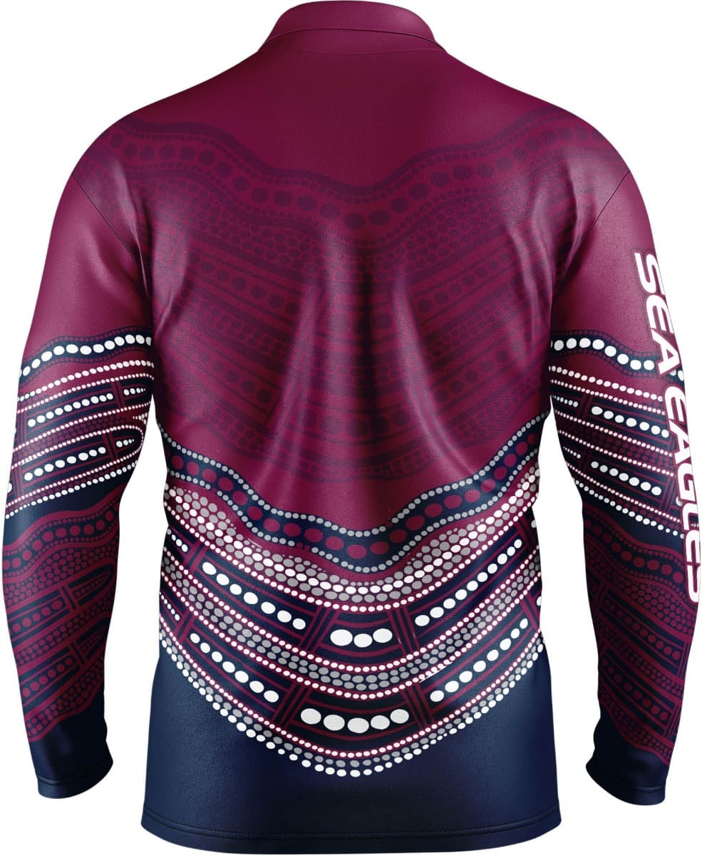Manly Sea Eagles NRL Indigenous Fishing Shirt - Image 2