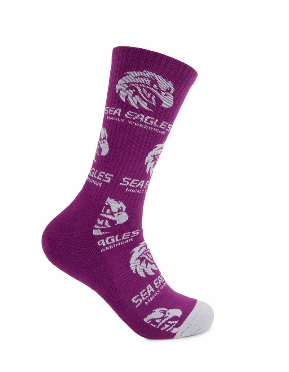 Manly Sea Eagles NRL Logos Sneaker Socks 2 Pack - Image 4