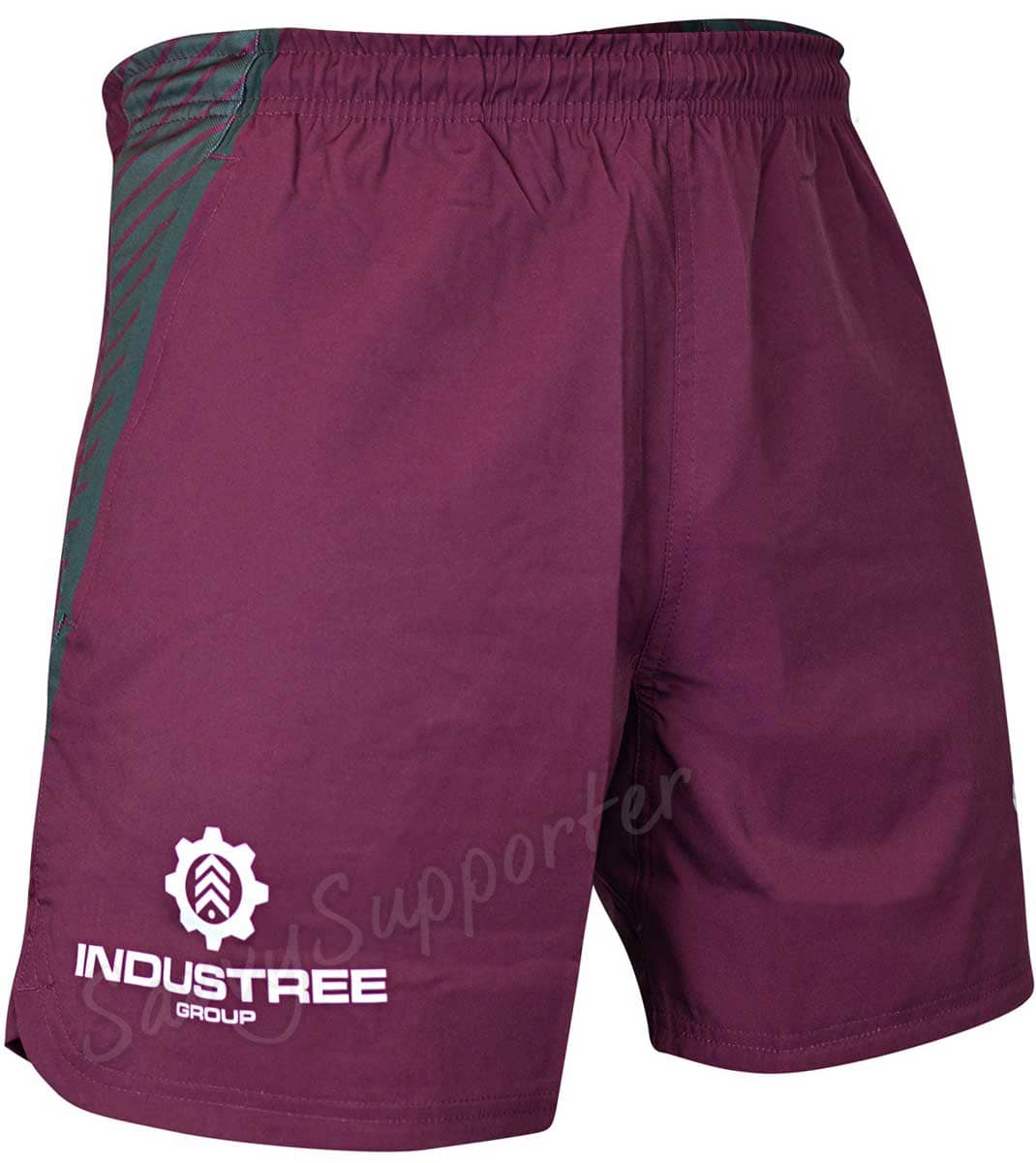 Manly Sea Eagles NRL Mens Alternate Zip Gym Shorts - Image 2